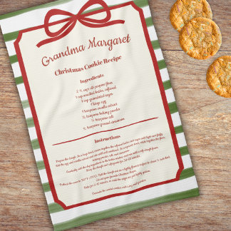 Linge De Cuisine Recette de biscuits de Noël préférée de grand-mère