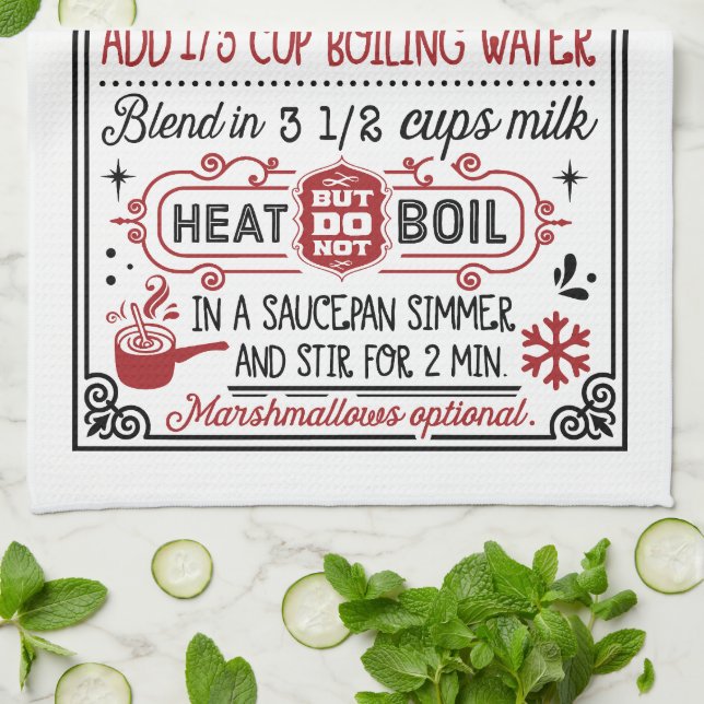 Linge De Cuisine Recette de cacao chaud maison | Ferme (Plié)