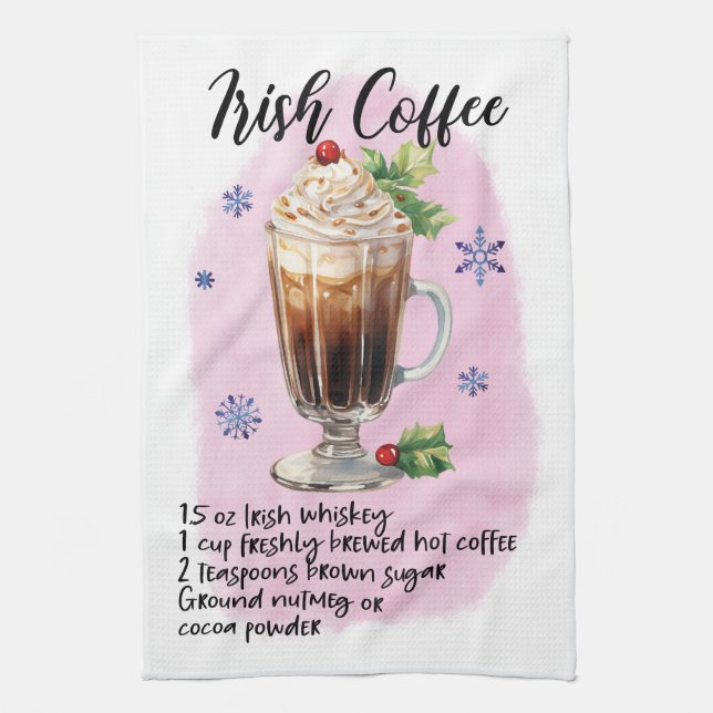 Linge De Cuisine Recette de café irlandais conception de la recette (Vertical)