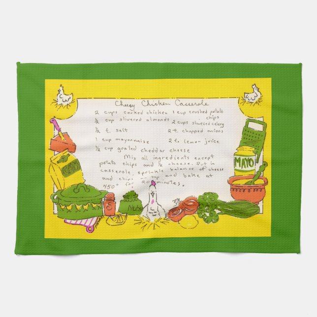 Linge De Cuisine Recette de Casserole au poulet au fromage (Horizontal)