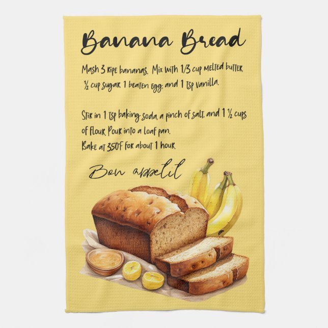 Linge De Cuisine Recette de pain de banane (Vertical)