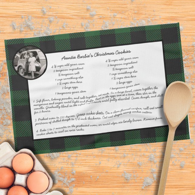 Linge De Cuisine Recette familiale Buffle vert Plaid Vacances Keeps (Créateur téléchargé)
