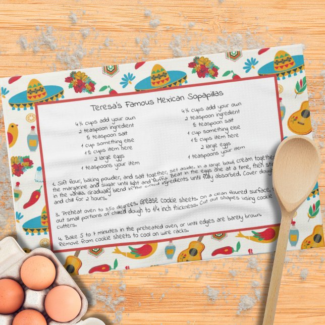 Linge De Cuisine Recette familiale mexicaine Heirloom Keepsaké (Créateur téléchargé)
