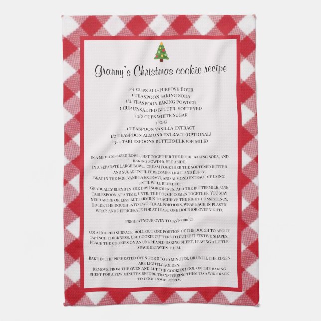 Linge De Cuisine Recette familiale Noël (Vertical)