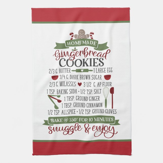 Linge De Cuisine Recette Festive de pain d'épices de Noël (Vertical)