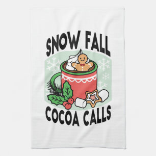Linge De Cuisine Réchauffez-vous avec les appels de cacao de neige 