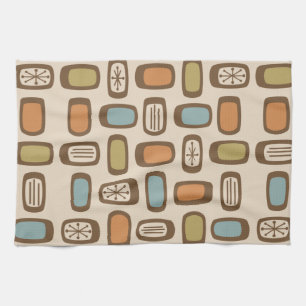 Linge De Cuisine Rectangles arrondies MCM du milieu du siècle