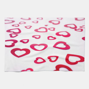 Linge De Cuisine Red hearts