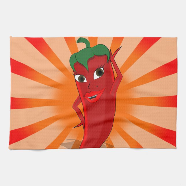 Linge De Cuisine Red Pepper Superstar (Horizontal)