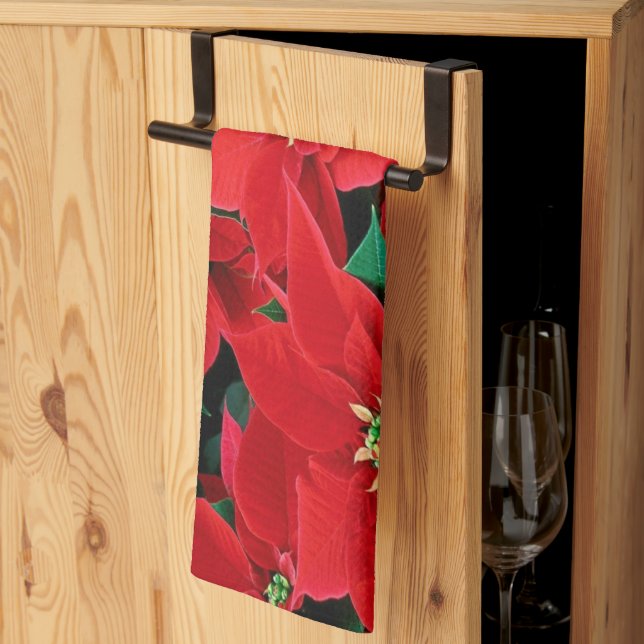 Linge De Cuisine Red Poinsettia (Pliage en tiers)
