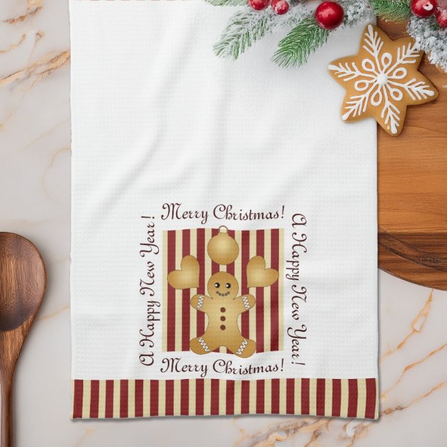 Linge De Cuisine Red Strike Christmas Cookie Cute Gingerbread Homme (Créateur téléchargé)