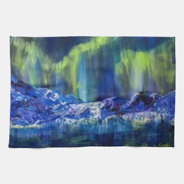 Linge De Cuisine Reflets glaciaires  (Horizontal)