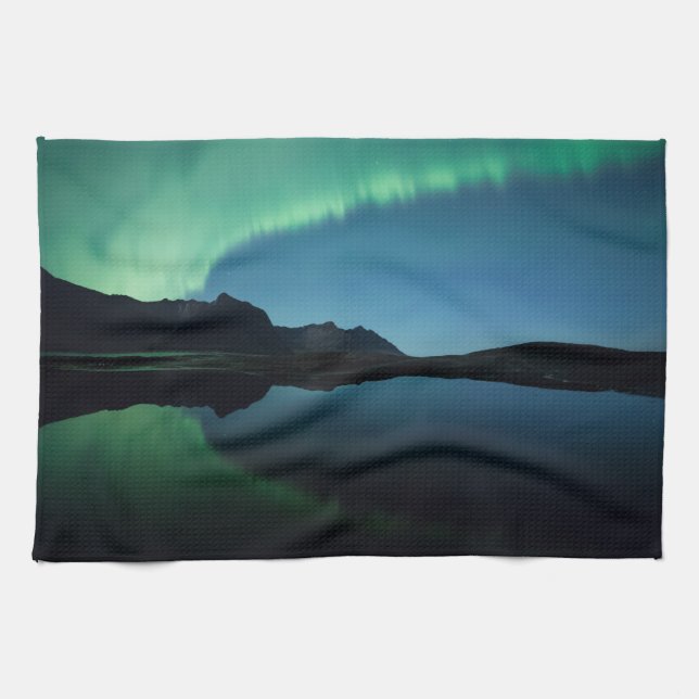 Linge De Cuisine Réflexion des feux du Nord (Horizontal)