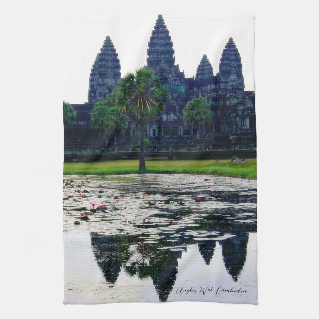 Linge De Cuisine Réflexions sur le temple d'Angkor Vat (Cambodge) (Vertical)