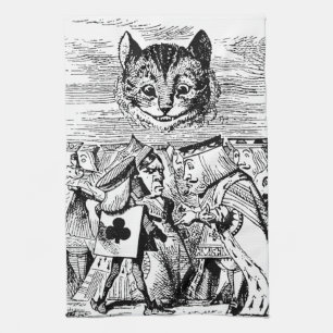 Linge De Cuisine Reine de chat de coeurs et de Cheshire