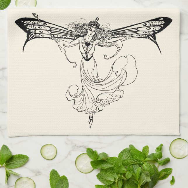 Linge De Cuisine Reine Mab Fairy, reine des fées (Plié)