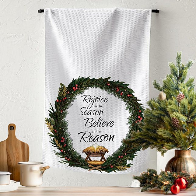 Linge De Cuisine Réjouissez-vous et croyez la nativité (Créateur téléchargé)