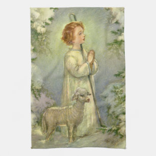 Linge De Cuisine Religion vintage, Christ le Bon Pasteur