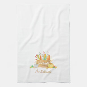 Linge De Cuisine Remerciez la récolte de l'aquarelle de Thanksgivin