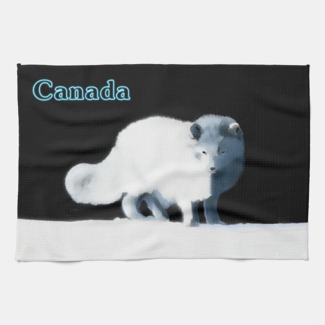 Linge De Cuisine Renard arctique (Horizontal)