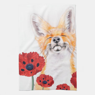 Linge De Cuisine renard et pavot