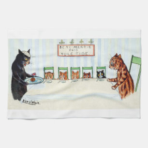 Linge De Cuisine Repas de Noël, Louis Wain