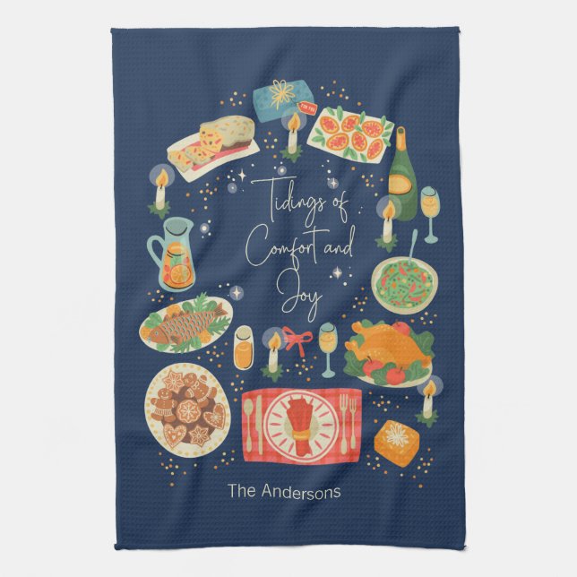 Linge De Cuisine Repas De Vacances De Confort Et De Joie (Vertical)