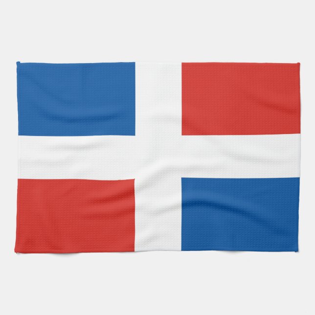 Linge De Cuisine république dominicaine drapeaux de la campagne (Horizontal)