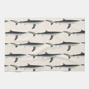 Linge De Cuisine Requin bleu vintage, Vie marine aquatique