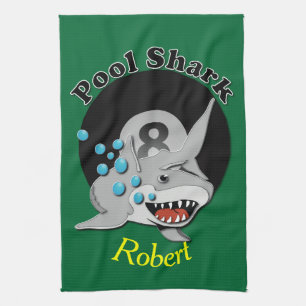 Linge De Cuisine Requin de piscine de huit boules