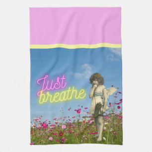 Linge De Cuisine Respire juste l'Angel Vintage Altered Art