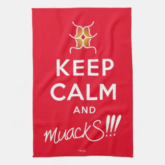 Linge De Cuisine Restez calme et muackS ! ! ! - Texte blanc