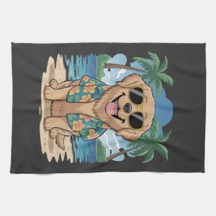 Linge De Cuisine Retriever Tropical � Chien des Vibes de la Plage D