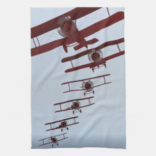 Linge De Cuisine Rétro biplan