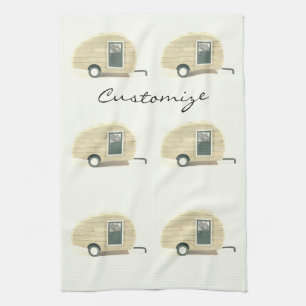Linge De Cuisine Rétro campeur vintage customisé de larme