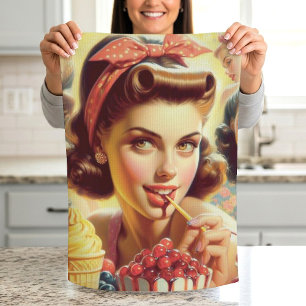 Linge De Cuisine Retro Candy Girls