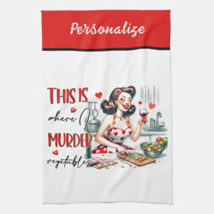 Linge De Cuisine Retro les années 50 Glam Housewoman Drôle Humour s
