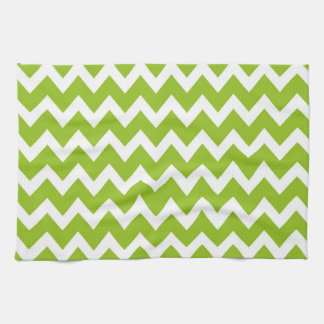 Linge De Cuisine Rétro motif de zigzag VERT