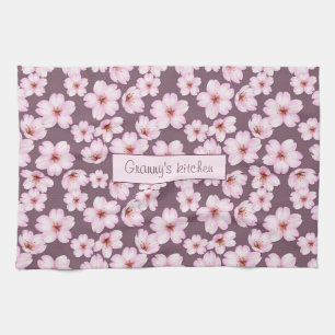 Linge De Cuisine rétro motif floral. La cuisine de mamie