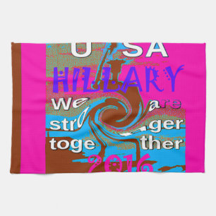 Linge De Cuisine Retro USA Stronger Together Abstrait Art Print