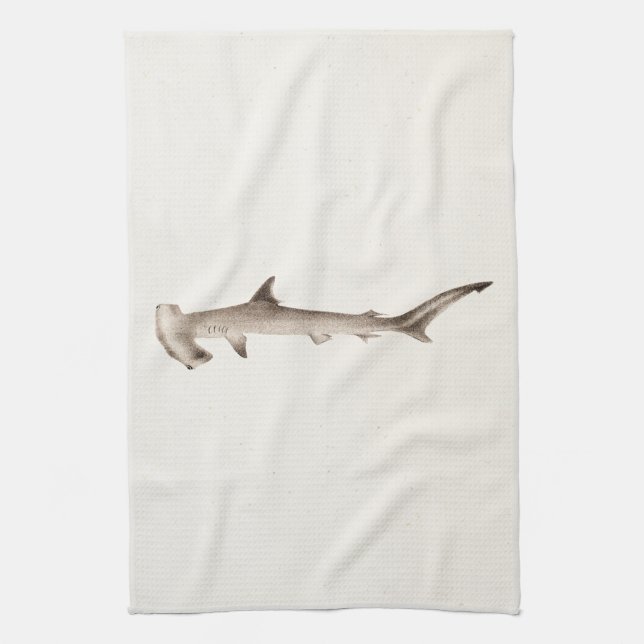 Linge De Cuisine Rétros requins de poisson-marteau d'illustration (Vertical)