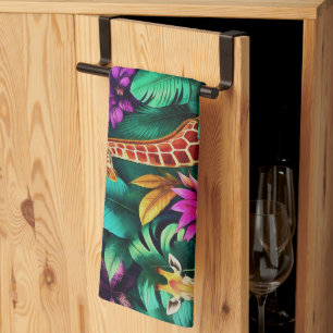 Linge De Cuisine Rêves de girafe de jungle motif de surface transpa