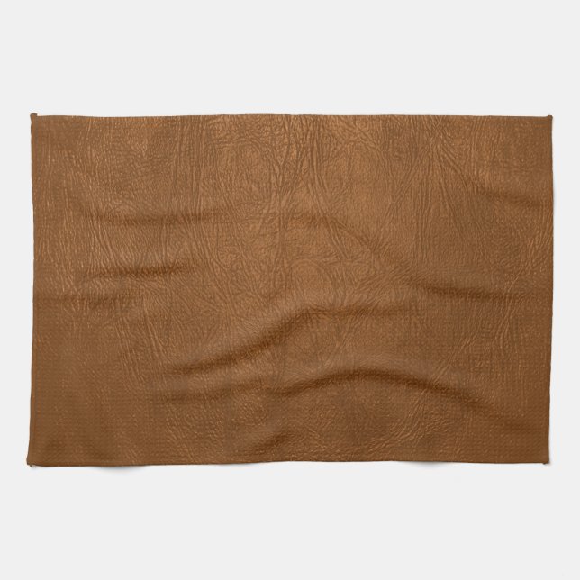 Linge De Cuisine Revêtement Brown en cuir de vache (Horizontal)