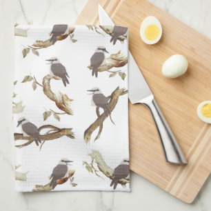 Linge De Cuisine Rire Kookaburra Eucalyptus d'oiseaux australiens