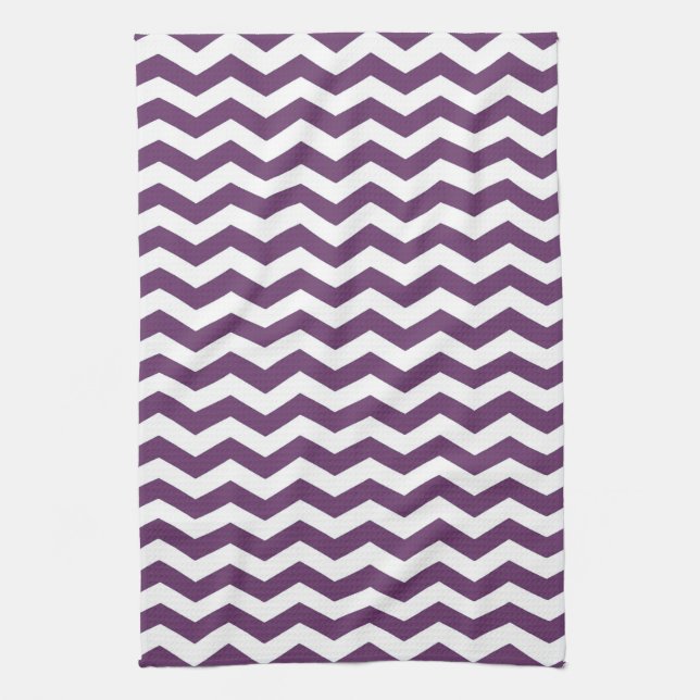 Linge De Cuisine Riviera Lavender Wave Chevron (Vertical)