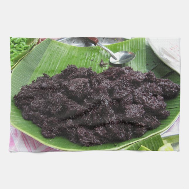 Linge De Cuisine Riz noir laotien [barrage de Khao Niao] (Horizontal)