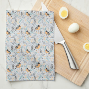 Linge De Cuisine Robin Bird Mama Baby Summer Flowers