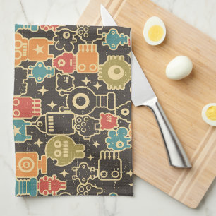 Linge De Cuisine Robots sur brun