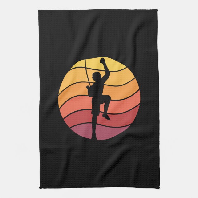 Linge De Cuisine Rock Escalade Climber Retro (Vertical)