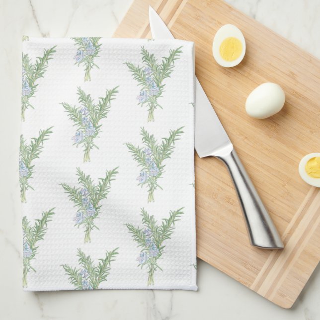 Linge De Cuisine Romarin (Quart Plié)